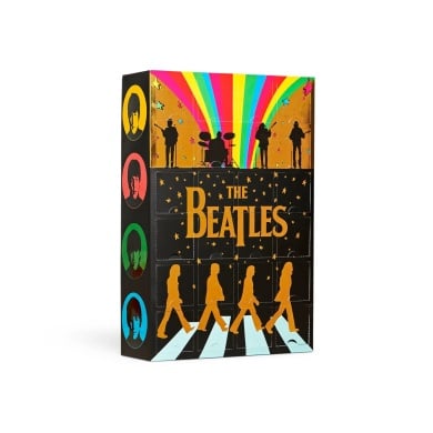 Happy Socks Tagessocke Crew The Beatles Collector’s Adventskalender mit 24 Paar - schwarz